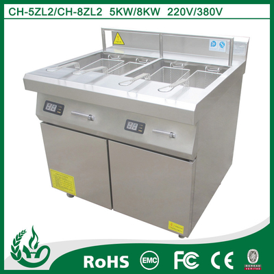 5kw Induction Deep Fryer Oil Filter Machine 800*800*920MM For Kitchen
