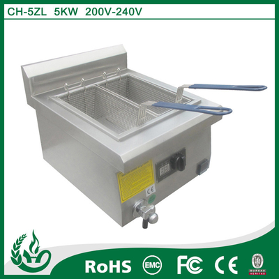 No Flame Table Top Induction Deep Fryer 5kw With Stainless Steel Shell