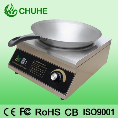 Stainless Steel Commercial Induction Range Cooker , 220V Induction Kitchen Equipment
