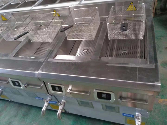 30kw H1200mm Stainless Steel Induction Deep Fryer Rotary DIL Switches